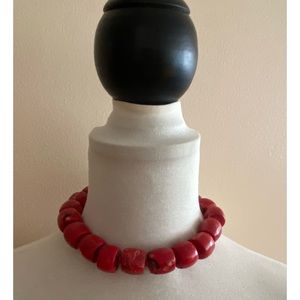 NWT KENNETH LANE coral NECKLACE 16”
